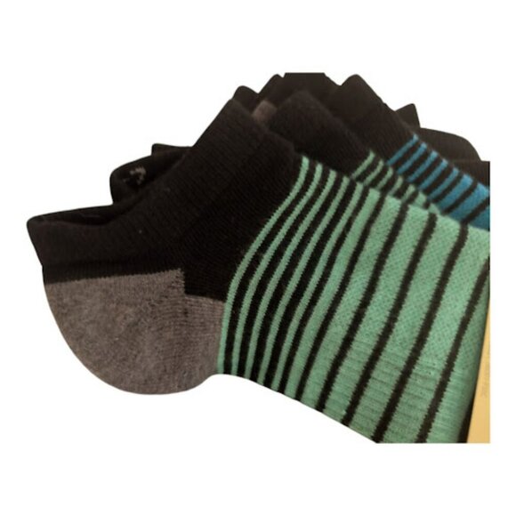 NWT All in Motion Boys' Striped No-Show Socks 6-Pack - Size L (3-7) - Picture 5 of 5